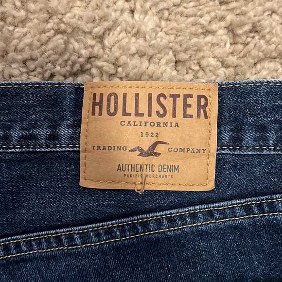 Hollister Slim Straight Dark Wash Mens Jeans - Picture 3 of 5